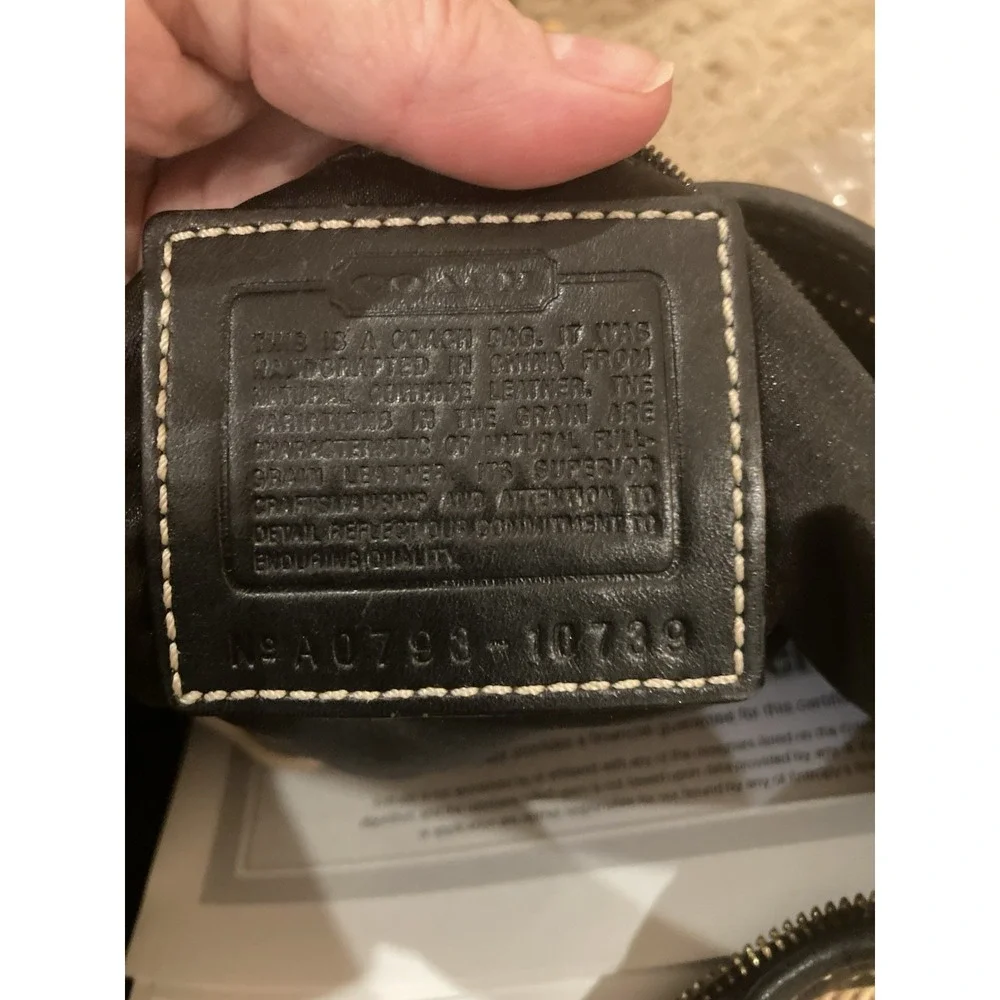 Coach Vintage Leather Ergo 10739‎ Shoulder Bag In Black Y2K Hard 2 Find Rare